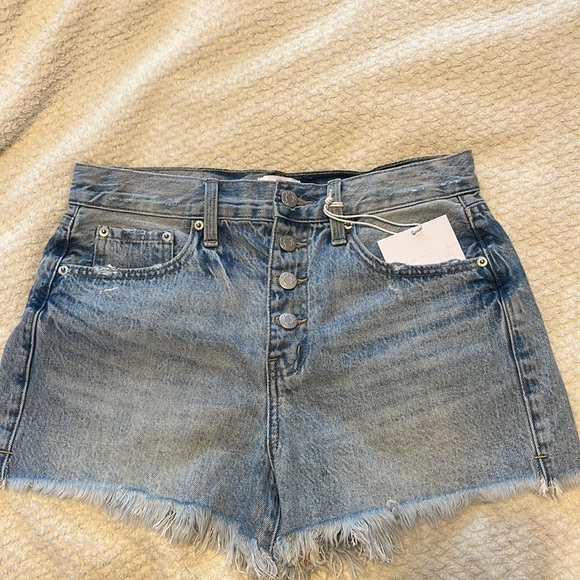 Pistola Relaxed Nova High Rise cutoff denim shorts. - Picture 2 of 3